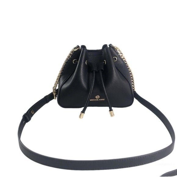 Michael Korssloan Small Leather Crossbody Bag Black